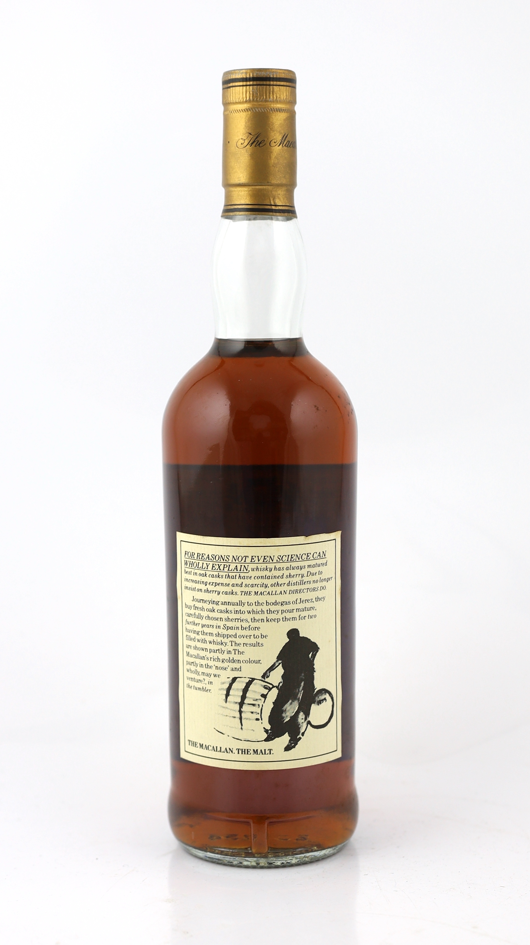A bottle of The Macallan 1970 single Highland Malt Scotch Whisky